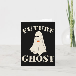 Future Ghost Funny Last Minute Retro Halloween Cos Card