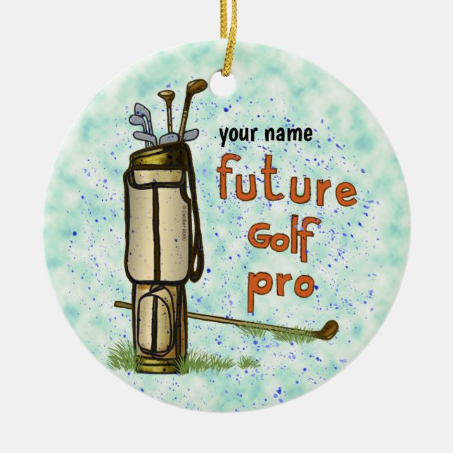 Future Golf Pro golf ornament  (Front)