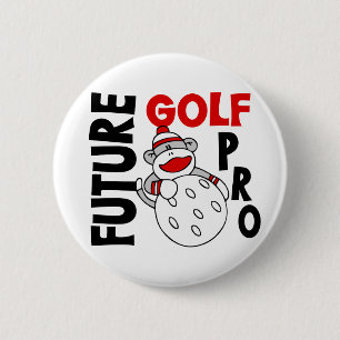 Future Golf Pro Sock Monkey 2 Inch Round Button