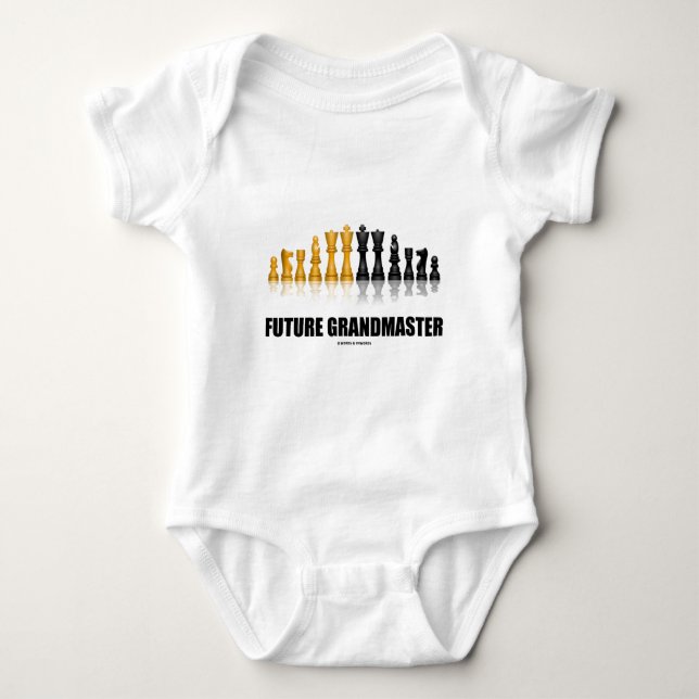Future Grandmaster (Chess Set) Baby Bodysuit (Front)