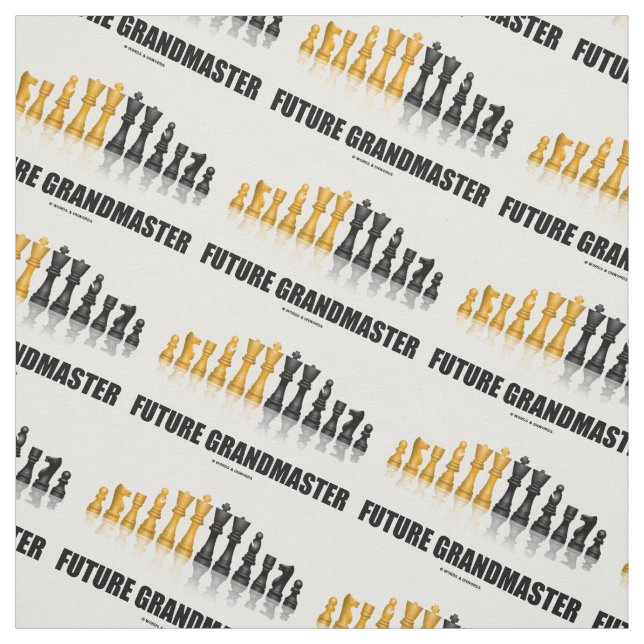 Future Grandmaster Chess Set Chess Player Saying Fabric (Swatch)