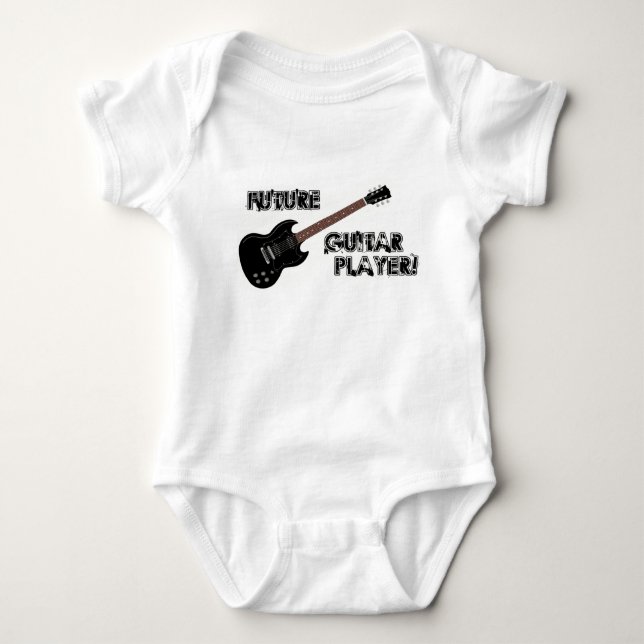 Future Guitar Player Baby Bodysuit (Front)