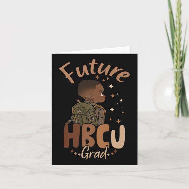 Future Hbcu Grad Black History Month Boy Graduatio Card (Front)