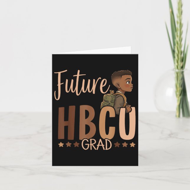 Future Hbcu Grad Black History Month Boy Graduatio Card (Front)