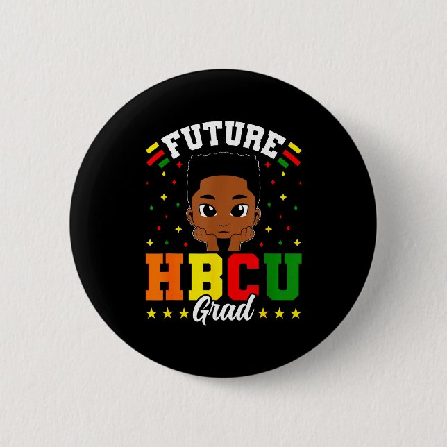 Future Hbcu Grad Boy Black Historically Black Coll 2 Inch Round Button (Front)