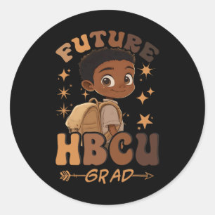 Future Hbcu Grad History Black Boy Graduation Hbcu Classic Round Sticker