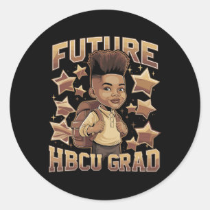 Future Hbcu Grad History Black Boy Graduation Hbcu Classic Round Sticker