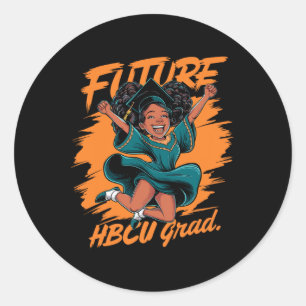Future Hbcu Grad History Black College Youth Kids  Classic Round Sticker