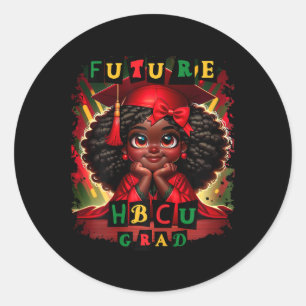 Future Hbcu Grad History Black Girl Graduation Hbc Classic Round Sticker