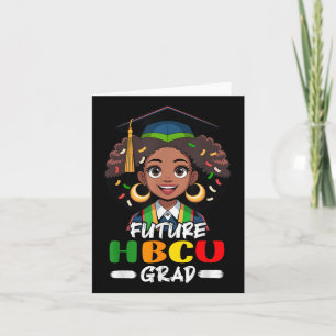 Future Hbcu Grad Kids Afro Girl Black History Mont Card
