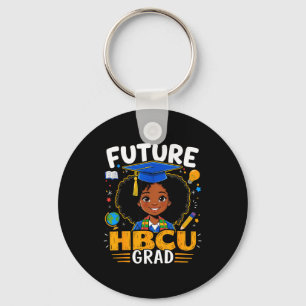 Future Hbcu Grad Kids Black Girl Afro Black Histor Keychain