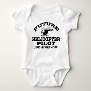 Future Helicopter Pilot Like My Grandpa Baby Bodysuit