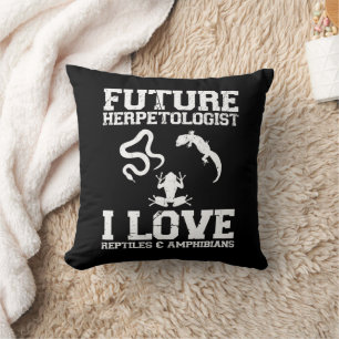 Future Herpetologist Herpetology Lover Amphibians Throw Pillow