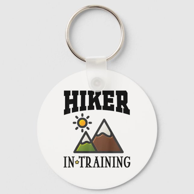 Future Hiker In Training Cute Hiking  Keychain (Front)