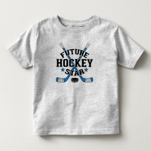 Future Hockey Star Player blue Hockey Sticks Puck Toddler T-shirt
