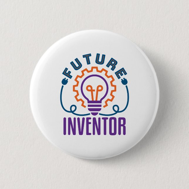 Future Inventor Engineer Scientist Science 2 Inch Round Button (Front)