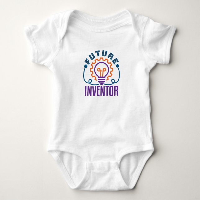 Future Inventor Engineer Scientist Science Can Coo Baby Bodysuit (Front)