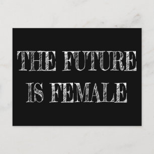 Future is Female Vintage Postcard