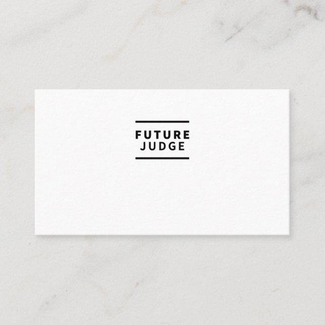 Future judge business card (Front)