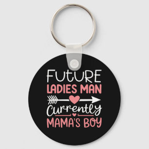 Future Ladies Main Currently Mama's Boy Valentines Keychain