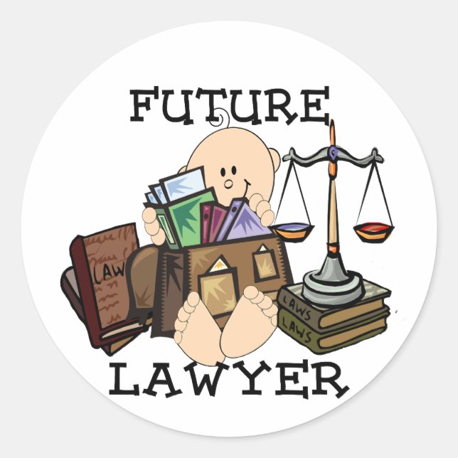 Future Lawyer Classic Round Sticker (Front)