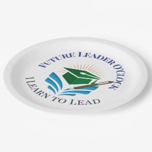 Future Leader O'Clock – Learn to Lead Motivation Paper Plate