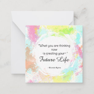 *~ Future Life Watercolor Quote AP62 Note Card