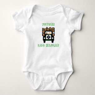 Future Log Hauler Baby Driving Log Truck Bodysuit
