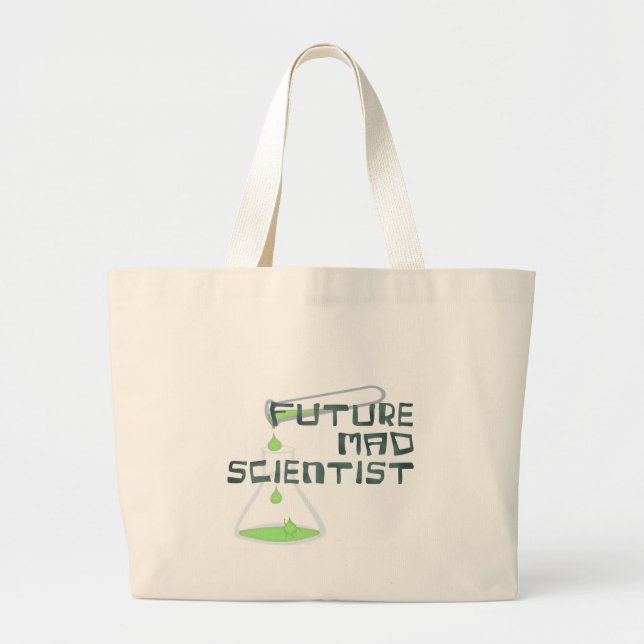 Future Mad Scientist Large Tote Bag (Front)