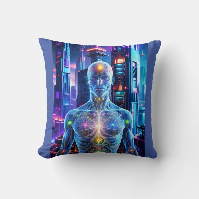 Future Man Throw Pillow (Front)