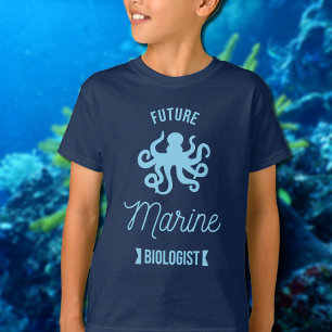 Future Marine biologist - Octopus -navy T-Shirt
