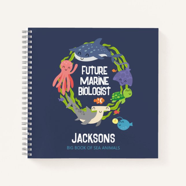 Future Marine Biologist Photo Spiral Notebook (Front)