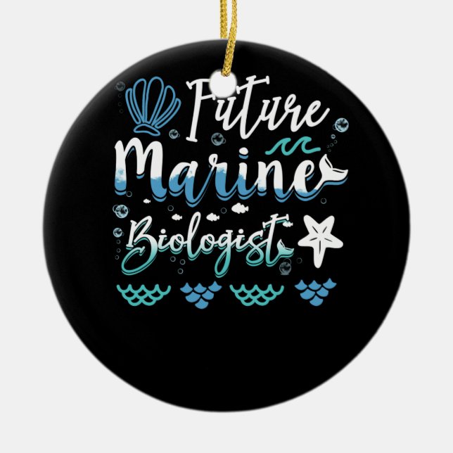 Future Marine Biologist Student Ceramic Ornament (Front)