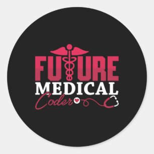 Future Medical Coder ICD Coding Programmer Gift Classic Round Sticker