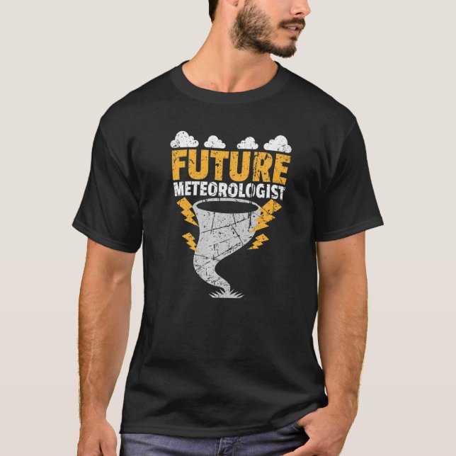 Future Meteorologist Sun Rain Storms Grunge T-Shirt (Front)