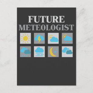 Future Meteorologist Weather Forecast Icons Postcard