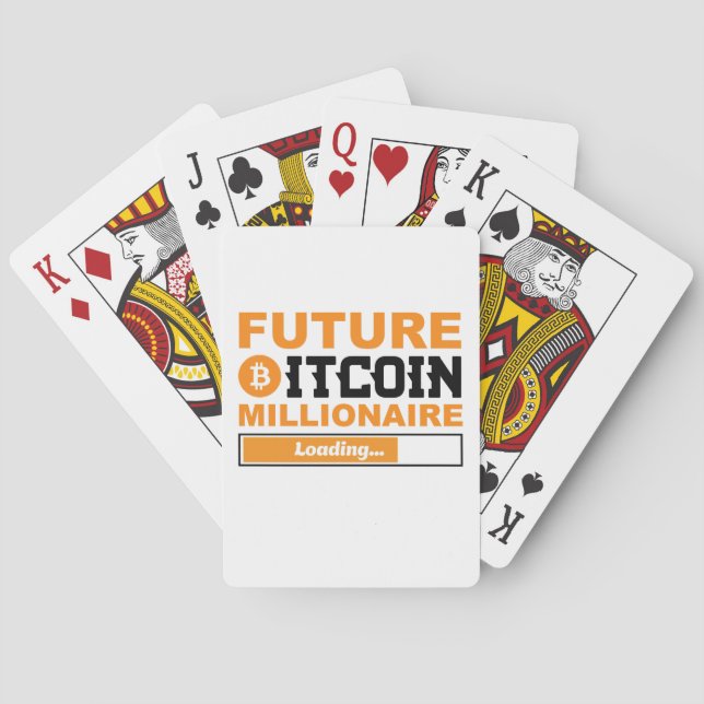 Future Millionaire Bitcoin Humor Cryptocurrency  Playing Cards (Back)