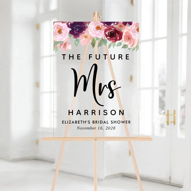 Future Mme Floral Fête des mariées Bienvenue Clair (Créateur téléchargé)