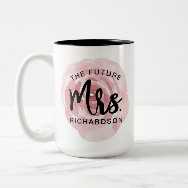 Future Mme Watercolor Floral Mug (Gauche)