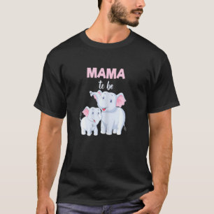 Future Mom Elephant Mama Baby Shower Girl T-Shirt