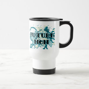 Future Mom - Hearts and Flowers Travel Mug