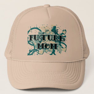 Future Mom - Hearts and Flowers Trucker Hat