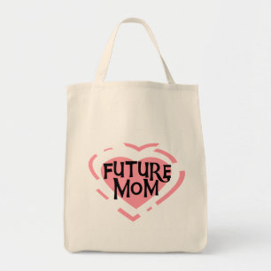 Future Mom Pink Heart Tshirts and Gifts Tote Bag