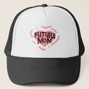 Future Mom Pink Heart Tshirts and Gifts Trucker Hat