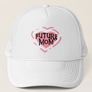 Future Mom Pink Heart Tshirts and Gifts Trucker Hat