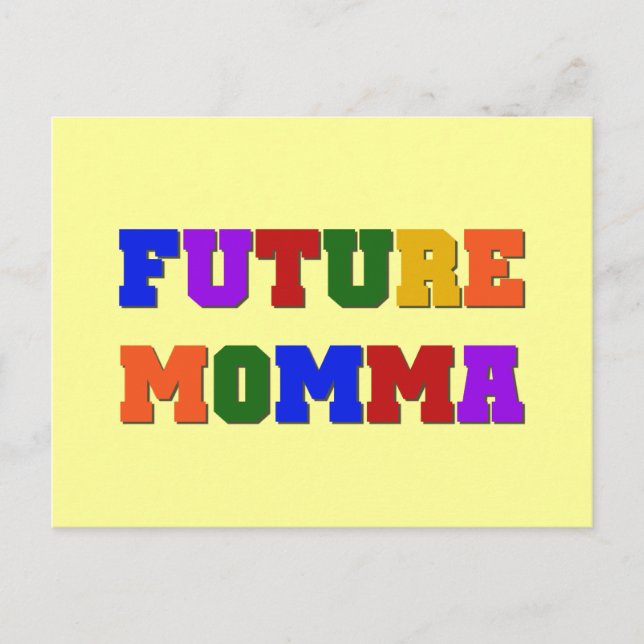 Future Momma Tshirts and Gifts Postcard (Front)