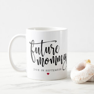 Future Mommy Brushed Black Script Coffee Mug