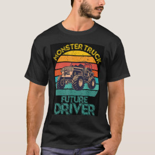 Future Monster Truck Driver Boy's Kids Monster Tru T-Shirt