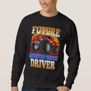 Future Monster Truck Driver Vintage Retro Truck Sweatshirt