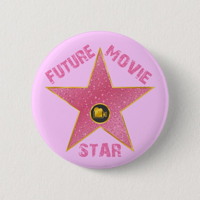 FUTURE MOVIE STAR 2 INCH ROUND BUTTON (Front)